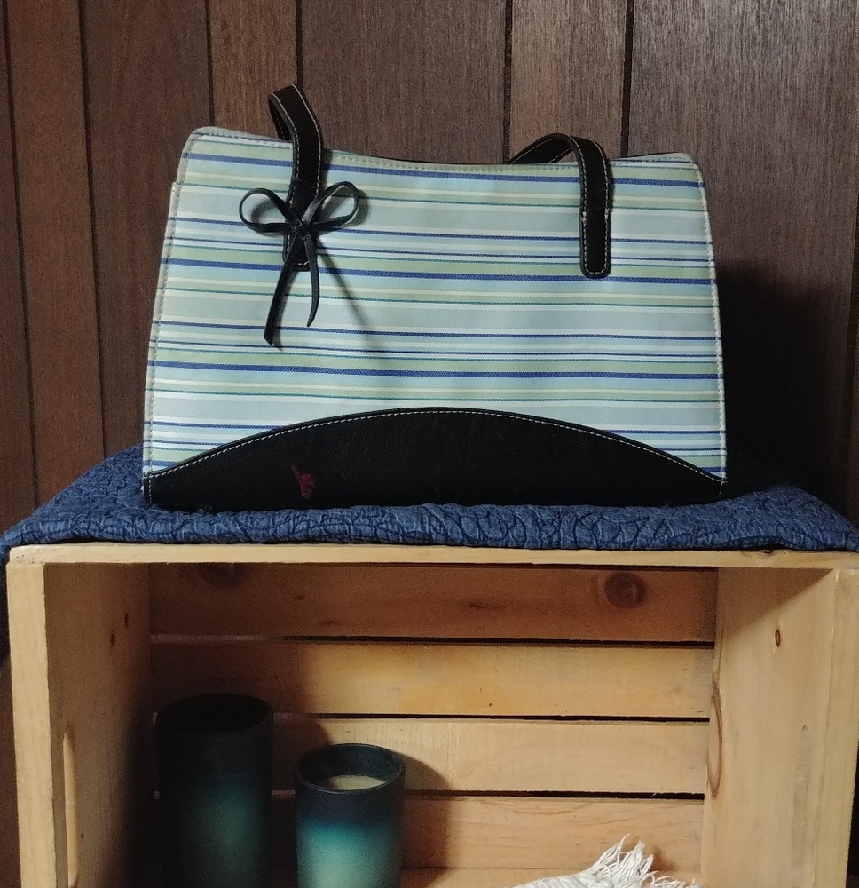 🆓 With $25 Dollar Purchase! Blue striped purse